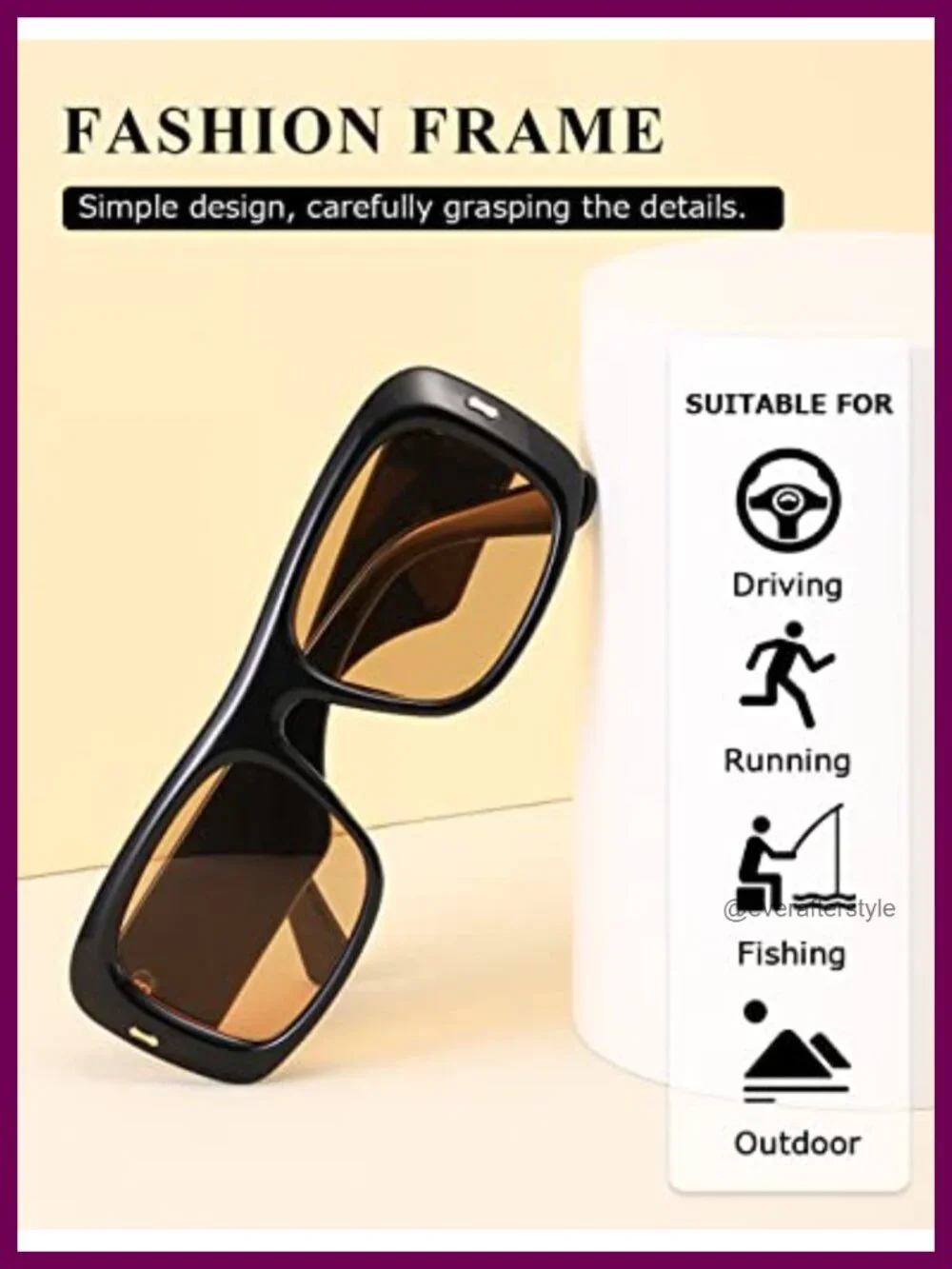 Y2K Oversized Square Sunglasses Fashion Shades UV Protection Shield Frame